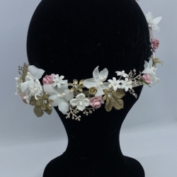 Diadema / Corona floral - Tocados de Fiesta - Nereida Novias