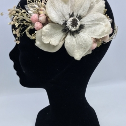 Diadema / Corona floral - Tocados de Fiesta - Nereida Novias