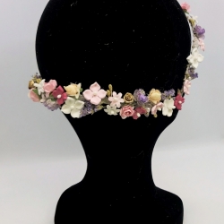 Diadema / Corona floral - Tocados de Fiesta - Nereida Novias