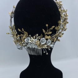 Diadema / Corona floral - Tocados de Fiesta - Nereida Novias