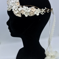 Diadema / Corona floral - Tocados de Fiesta - Nereida Novias