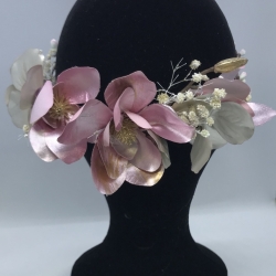 Diadema / Corona floral - Tocados de Fiesta - Nereida Novias